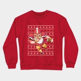 Football Santa Ugly Sweater Crewneck Sweatshirt